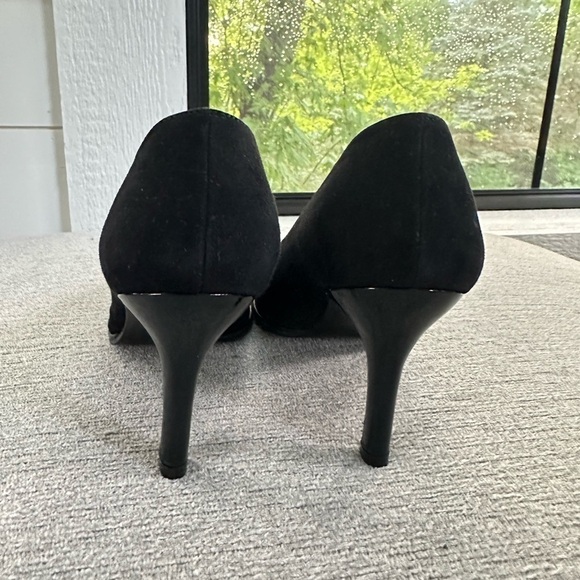 NEW Stuart Weitzman Black Suede Platform Stiletto Pumps Size 7m - Picture 4 of 10